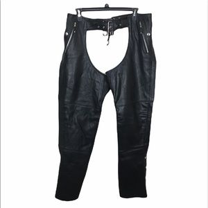 Milwaukee Leather black leather chaps